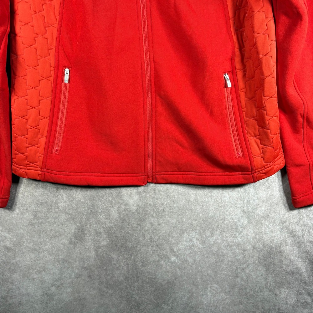 Ariat Jacket Women XL Red Full Zip Quilted Panel Fleece Equestrian - Picture 3 of 10